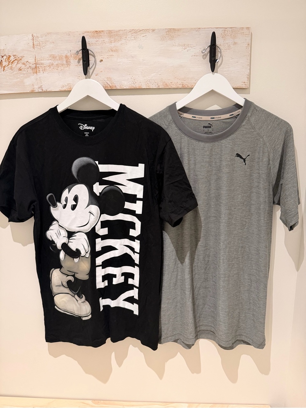 Disney Black Mickey Mouse Vertical Logo Graphic Tee